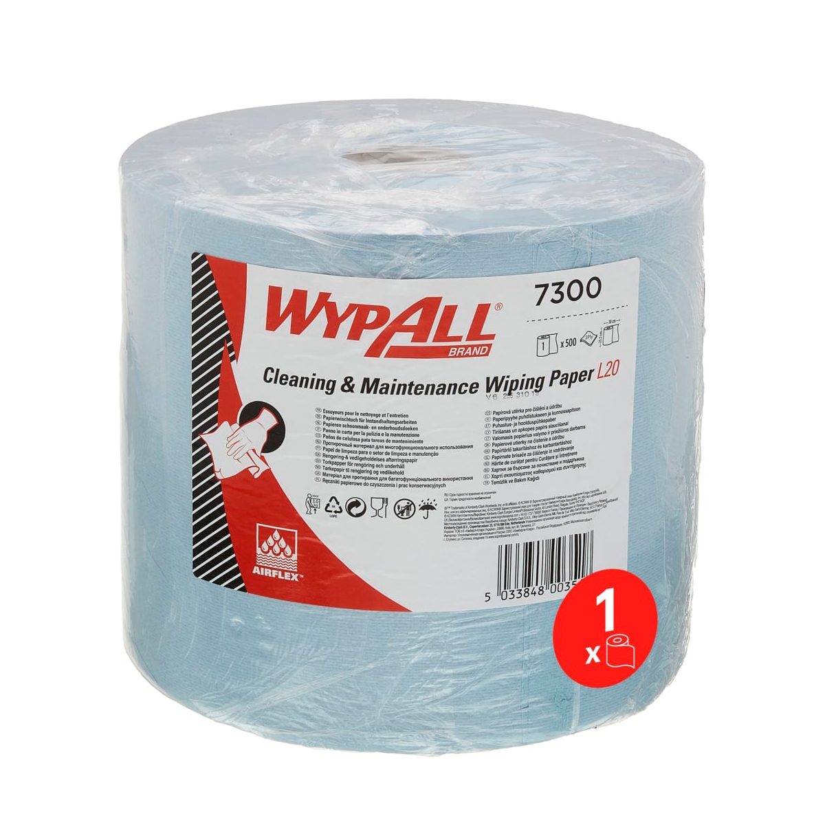 WypAll® WYPALL L20 Extra+ Wischtücher Gerollt Blau 2-lagig 0.5 m 7304 500 Blatt Image