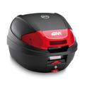 GIVI E300 - Top case monolock avec nouvelle fermeture, noir-rouge