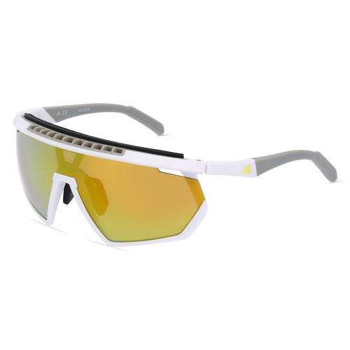 Adidas SP0029-H Unisex-Sonnenbrille Vollrand Monoscheibe Kunststoff-Gestell, weiß