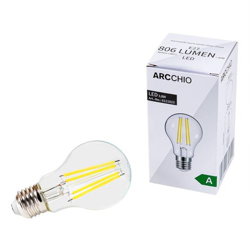 LED-Filamentlampe E27 3,8W 2.700K, 806 Lumen, klar