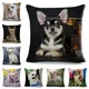Juste de coussin en polyester pour canapé animal de compagnie mignon petit chien Chihuahua jolie