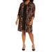 Two Piece Jacket & Dress - Brown - Connected Apparel Dresses