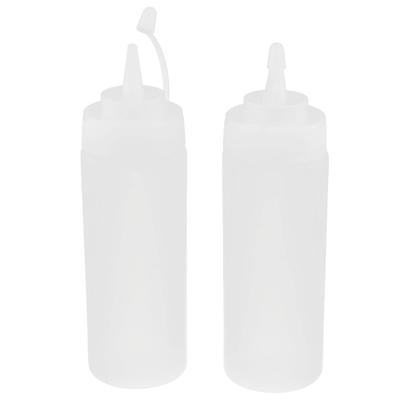 Household Sauce Seasoning Storage Squeeze Bottle Dispenser White 360ml 2pcs