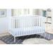 3-in-1 Wood White Baby Crib with Guardrail, Island Crib