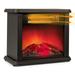 Comfort Zone CZFP20M 350/700 Watt 2 Heat Setting Infrared Desktop Fireplace Heater Black