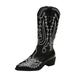 Boots For Womens Embroidered Vintage Cowgril Cowboy Western Boots Motorcycle Boots