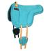 16HS Hilason Horse Bareback Saddle Pad Anti Slip Base Suede Leather Turquoise