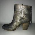 Ralph Lauren Shoes | Denim & Supply Ralph Lauren Mariela Platino Vintage Metallic Suede Boots Sz 9 | Color: Silver/Tan | Size: 9