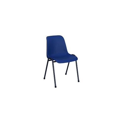 Komfort Besucherstuhl Stapelstühle Konferenzstühle Formschalenstuhl stapelbar Anthrazit/Blau 230106