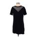 Garage Casual Dress - Shift Crew Neck Short sleeves: Black Print Dresses - Women's Size Small