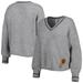 "Women's Lusso Gray Phoenix Suns Scarletts Lantern Sleeve Tri-Blend V-Neck Pullover Sweater"