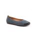 Women's Safi Ballerina Flat by SoftWalk in Denim Nubuck (Size 12 M)