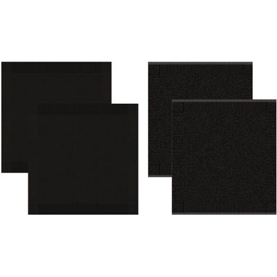 Geschirrtuch DDDDD "Cisis", schwarz, 4 tlg., 100 % Baumwolle, 100% Baumwolle, Geschirrtücher, Combiset: 2 Küchentücher & 2 Geschirrtücher Image