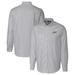 Men's Cutter & Buck Charcoal George Mason Patriots Vault Stretch Oxford Stripe Long Sleeve Button-Down Shirt