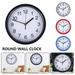 Lochimu Silent Wall Clock Silent Round Wall Clock 8 Inch Battery Powered Wall Clock for Living Room Home Bedroom Kitchen Black