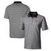 Men's Cutter & Buck Black Texas Tech Red Raiders Forge Tonal Stripe Stretch Polo