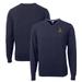 Men's Cutter & Buck Navy Northern Arizona Lumberjacks Lakemont Tri-Blend V-Neck Pullover Sweater