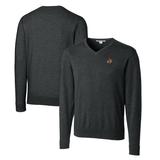 Men's Cutter & Buck Heather Charcoal Oregon State Beavers Lakemont Tri-Blend V-Neck Pullover Sweater