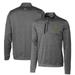 Men's Cutter & Buck Steel Northern Arizona Lumberjacks Heathered Vault Stealth Quarter-Zip Pullover Top