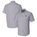 Men's Cutter & Buck Charcoal Clemson Tigers Vault Stretch Oxford Short Sleeve Button-Down Shirt