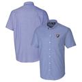 Men's Cutter & Buck Powder Blue Illinois Fighting Illini Vault Stretch Oxford Short Sleeve Button-Down Shirt