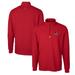 Men's Cutter & Buck Red Delaware Fightin' Blue Hens Traverse Stretch Quarter Zip-Pullover Top