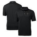 Men's Cutter & Buck Black Georgia Tech Yellow Jackets Virtue Eco Pique Tile Recycled Polo