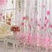 YUEHAO Home Textiles Tulle Curtain Sheer Drape Scarf Door Floral 1Pc Window Panel Home Decor Curtain Pink