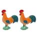 Chicken Statue Rooster Figurine Animal Farm Artificial Model Figurines Sculpture Animals Mini Miniature Art Bird