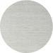 Ahgly Company Indoor Round Contemporary Dark Gray Abstract Area Rugs 8 Round