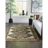 Liora Manne Ashford Diamond Trio Indoor Area Rug Ivory Blue