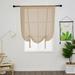 Yipa Solid Color Short Curtain Tie Up Window Curtains Voile Kitchen Valance Slot Top Cafe Cafe Rod Pocket Curtain Panel Khaki 23.6 Width x55 Length 1-Panel