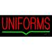 Red Uniforms LED Neon Sign 10 Tall x 24 Wide - inches Black Square Cut Acrylic Backing with Dimmer - Bright and Premium built indoor LED Neon Sign for Storefront.