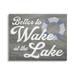 Stupell Industries Wake at Lake Rustic Cabin Sign Life Preserver Ring Canvas Wall Art 20 x 16 Design by Lil Rue