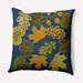 Simply Daisy 16 x 16 Fall Leaves Decorative Throw Pillow Blue