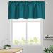 Goory Single Curtain Panel Rod Pocket Short Window Curtain ThermalInsulated Half Blackout Window Drape Blackout Curtain Cafe Tier Kitchen Scarf Bathroom Valance Dark Green W:57 x L:22