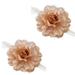 ruhuadgb 1 Pair Curtain Tieback Beautiful Flower Window Curtain Tieback Holder Drape Panel Sheer Strap Home Decoration Accessories for Living Room Champagne