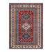 Hand-Knotted Wool Tribal Traditional Orange Area Rug 4 3 x 5 10