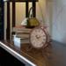 TFCFL Farmhouse Style Clock Silent Retro Countertop Bedroom Clock For Gift 24*28*6.5cm
