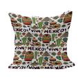 Mexican Fluffy Throw Pillow Cushion Cover Viva Mexico Native Elements Poncho Tequila Salsa and Hot Peppers Image Decorative Square Accent Pillow Case 20 x 20 Multicolor by Ambesonne