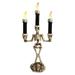 Halloween Candelabra with LED Flameless Candles Holder Battery Operated Spooky Lighting for Halloween Decorations Mental DÃ©cor Centerpieces Window