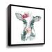 August Grove® Floral Cow Pink Sq Floral Cow Pink by - Painting on Canvas in Green | 10 H x 10 W x 2 D in | Wayfair F2D1A9FCA6EB4AB398B9D43AA589BA37