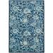 Blue 60 x 0.23 in Indoor Area Rug - Winston Porter Marseille Floral Hand Tufted, Wool, French Indigo Area Rug Wool | 60 W x 0.23 D in | Wayfair