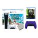Sony Playstation 5 Disc Horizon Forbidden West with Call of Duty: Modern Warfare II Extra Controller and Microfiber Cloth Bundle - Galactic Purple
