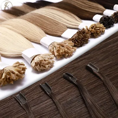 TESS U Tip-Extensions de Cheveux Naturels Pré-Collés Microlink KerBrian Capsules de Cheveux