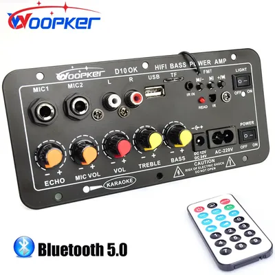 Woopker-Carte amplificateur Bluetooth carte TF AUX USB 30-120W pour haut-parleur 8-12 pouces