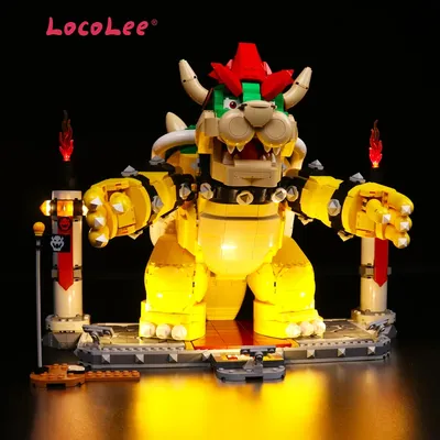 LocoLee-décennie s de construction du Mighty Bowser ensemble d'accessoires d'éclairage LED jouets