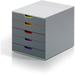 DurableÂ® VaricolorÂ® Desktop 5 Drawer Organizer - 11 W X 11-3/8 H X 14 D - 5 Drawers - Color Labeled Tabs - Charcoal
