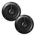 PYLE PLMR67B - 6.5 Inch Dual Marine Speakers - 2 Way Waterproof and Weather Resistant Outdoor Audio Stereo Sound System with 120 Watt Power Polyprone Cone and Cloth Surround - 1 Pair (Black)