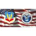 212 Main LPO6373 6 x 12 in. Tactical Air Command & Air Force on U.S. Flag Photo License Plate